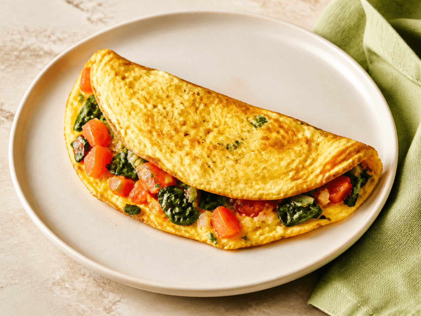 Omelete com legumes